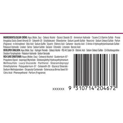 Napro Palette Intensive Oil-care Permanent Hair Colour Dark Brown Each