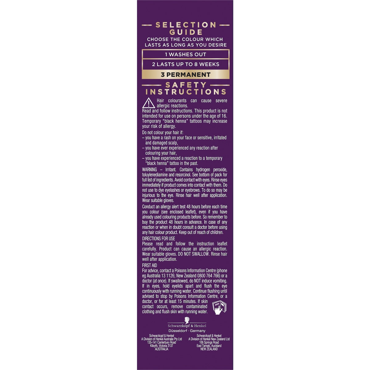 Napro Palette Intensive Oil-care Permanent Hair Colour Black Each