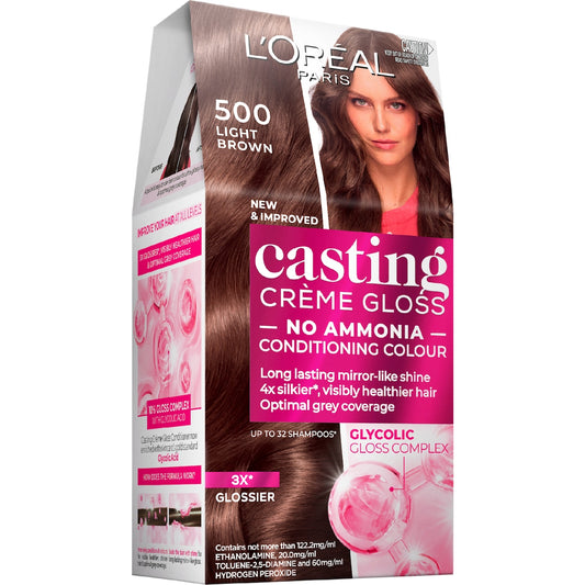 Loreal Paris Casting Crème Gloss 500 Light Brown Each
