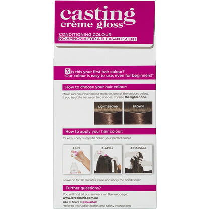 Loreal Paris Casting Crème Gloss 500 Light Brown Each