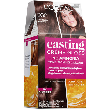 Loreal Paris Casting Creme Gloss 500 Medium Brown Each