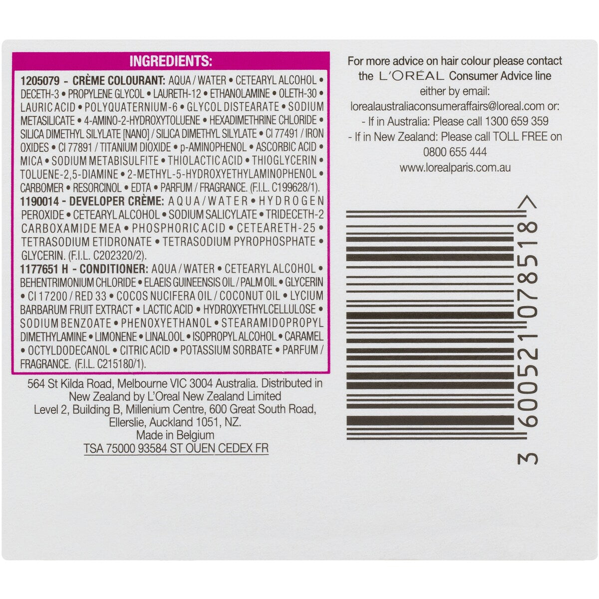 L'oreal Paris Casting Creme Gloss 550 Mahogany Each