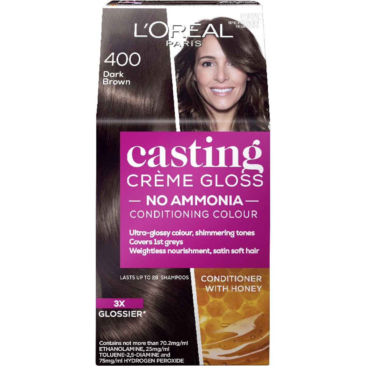 Loreal Paris Casting Creme Gloss 400 Dark Brown Each