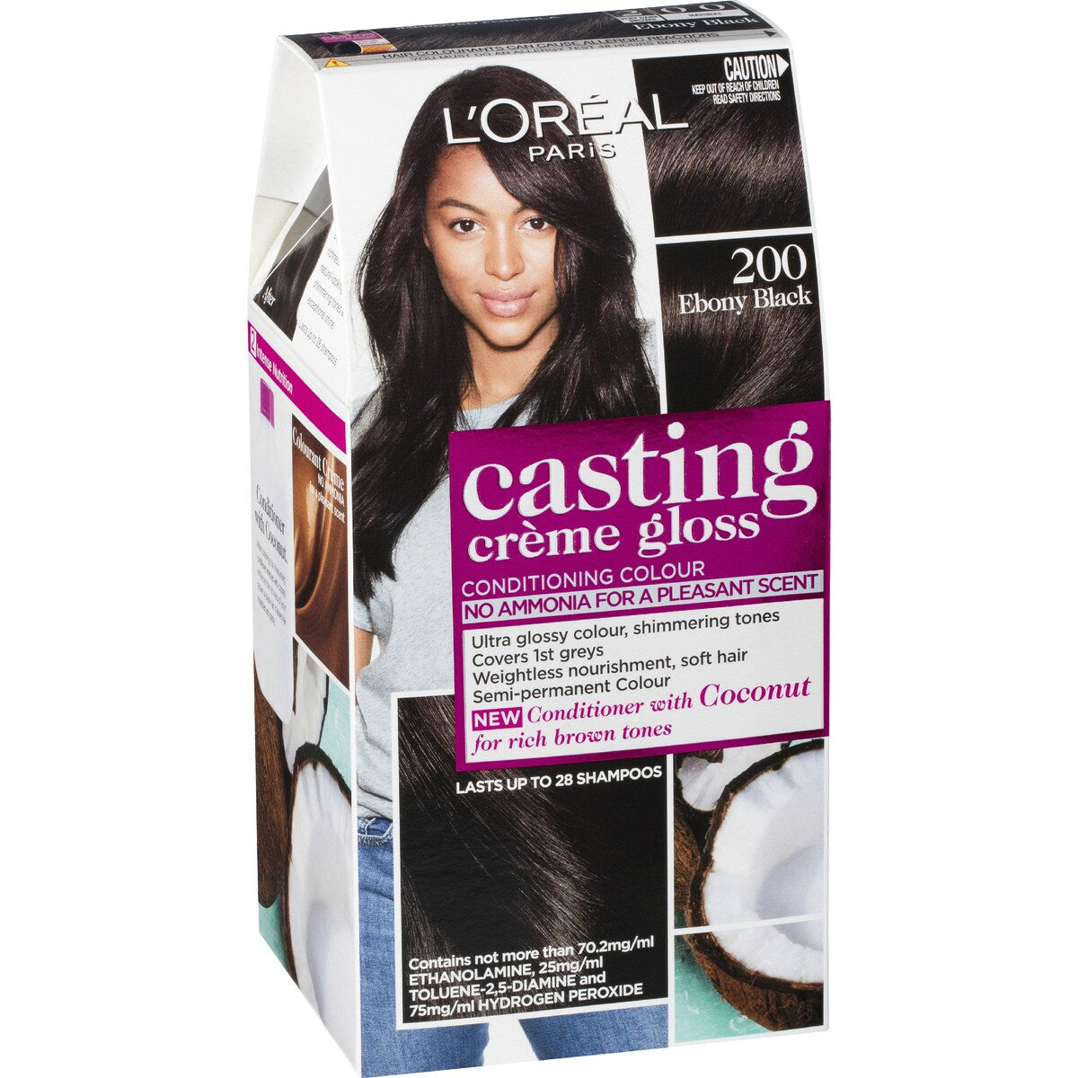 L'oreal Paris Casting Creme Gloss 200 Ebony Black Each