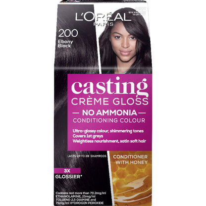 L'oreal Paris Casting Creme Gloss 200 Ebony Black Each