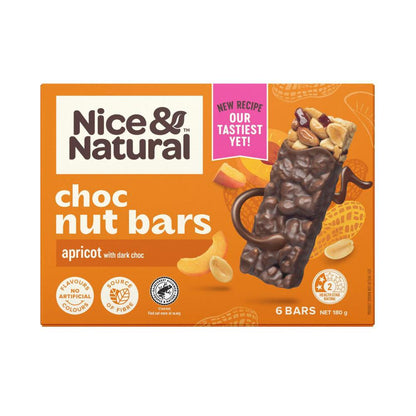 Nice & Natural Roasted Chocolate Apricot 6 Pack - 180g