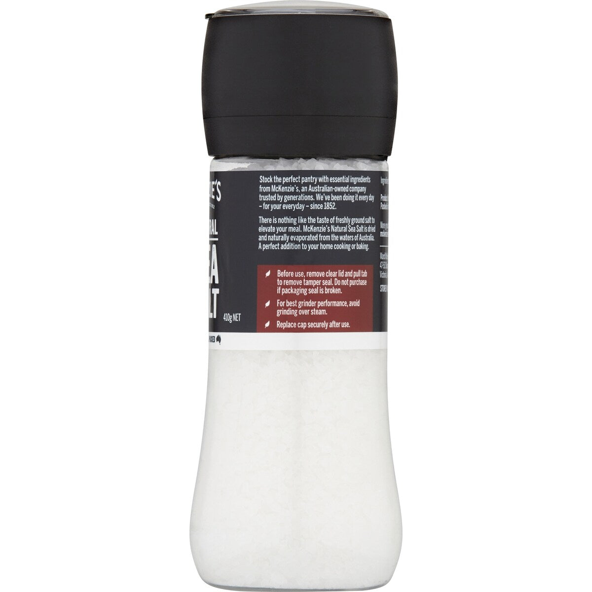 Mckenzie's Natural Sea Salt Grinder 410g