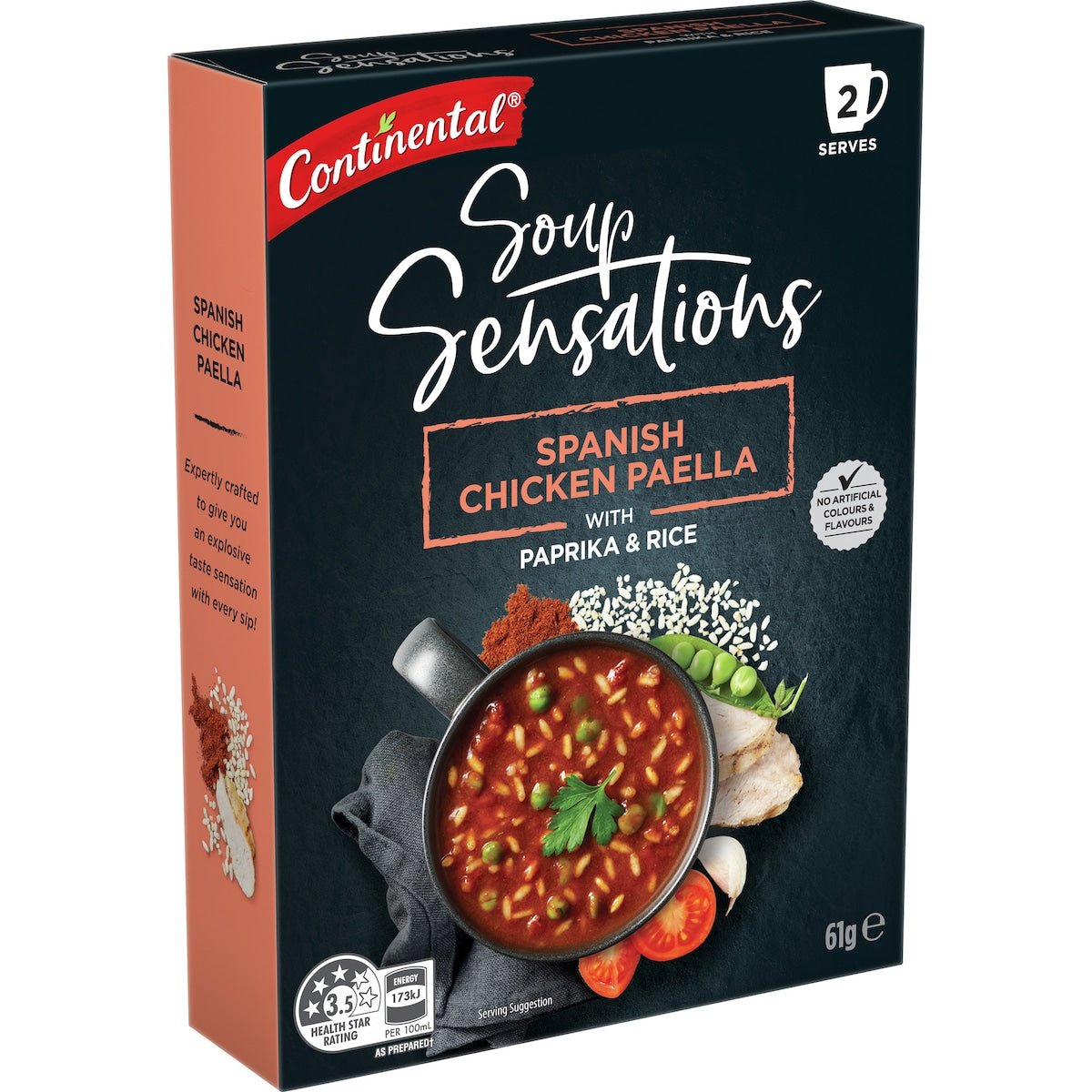Continental Sensations Spanish Chicken Paella With Rice 61g