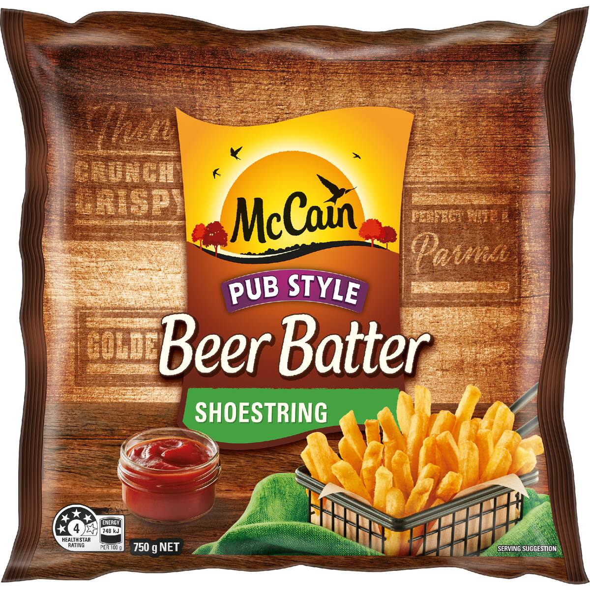 Mccain Beer Batter Chips Shoestring 750g