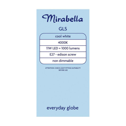 Mirabella Led Globe Gls Edison Screw 11 Watt Cool White - 1 each