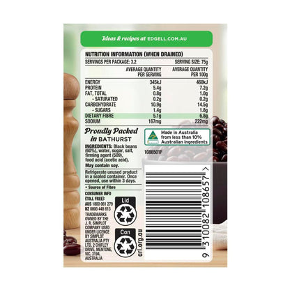 Edgell Black Beans - 400g