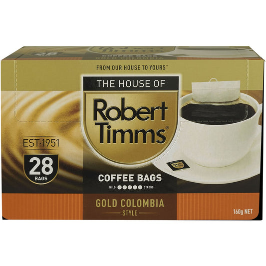 Robert Timms Gold Colombia Coffee Bags 28 Pack