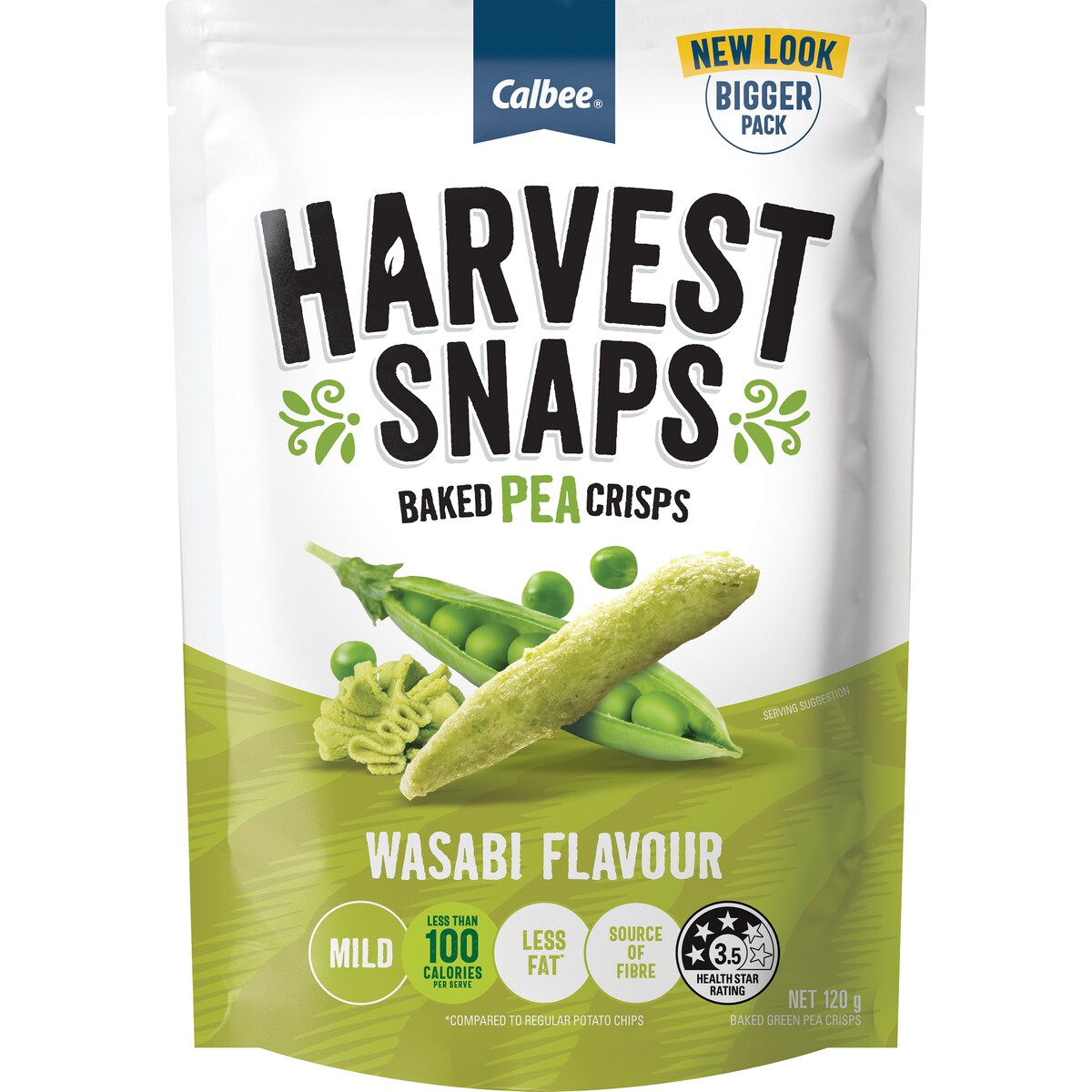 Calbee Harvest Snaps Wasabi 120g
