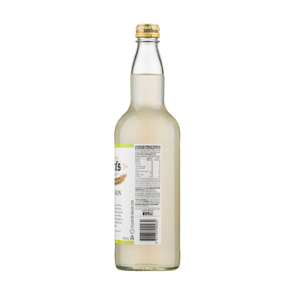 Bickford's Bitter Lemon Cordial - 750mL