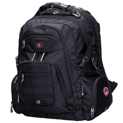 Swisswin Laptop Backpack SW9801 Black Weather Resistant 37L