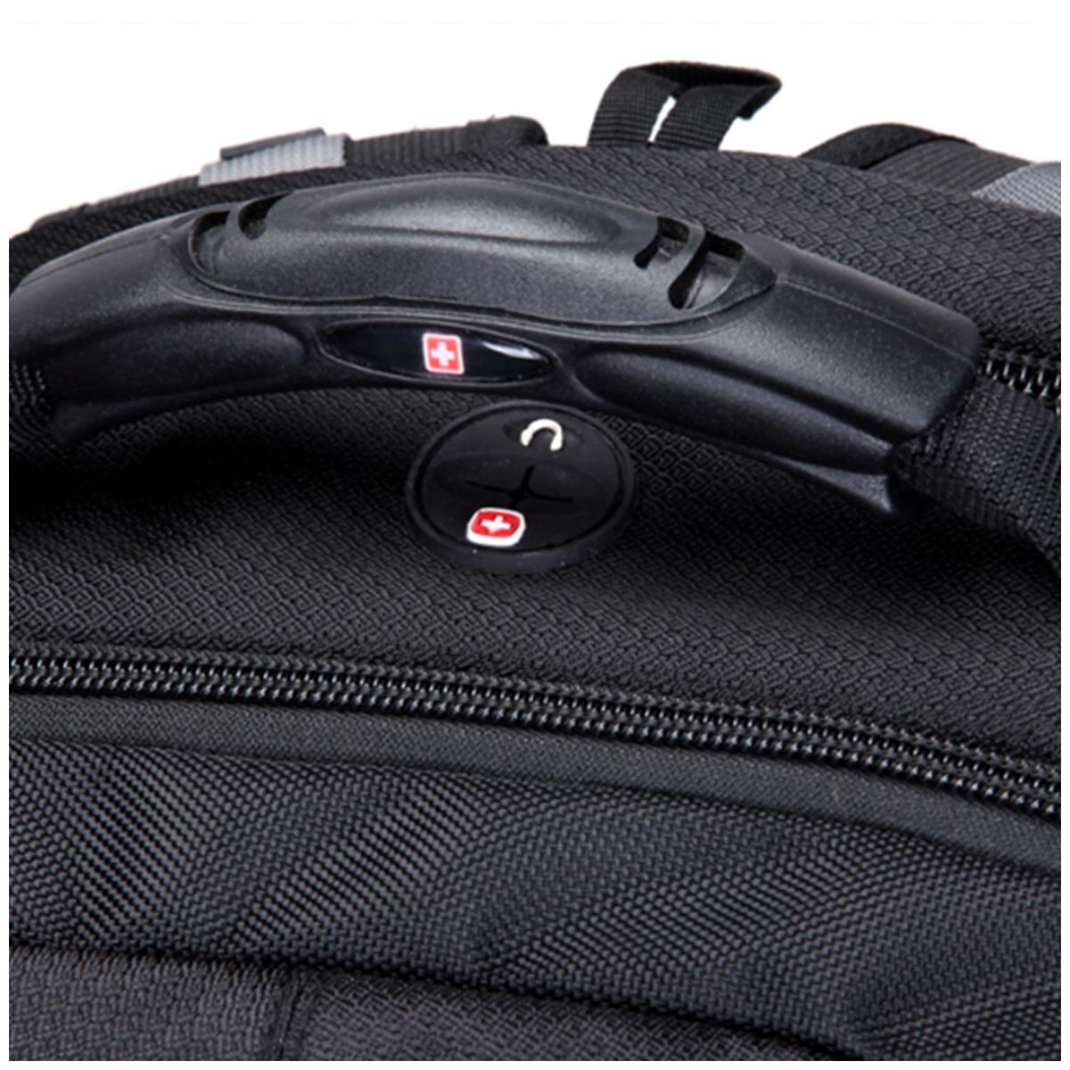 Swisswin Laptop Backpack SW9801 Black Weather Resistant 37L