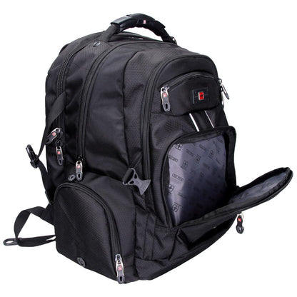 Swisswin Laptop Backpack SW9801 Black Weather Resistant 37L