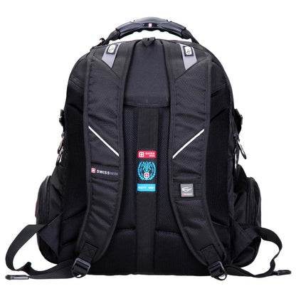 Swisswin Laptop Backpack SW9801 Black Weather Resistant 37L