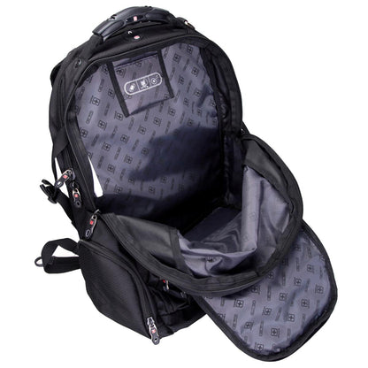 Swisswin Laptop Backpack SW9801 Black Weather Resistant 37L