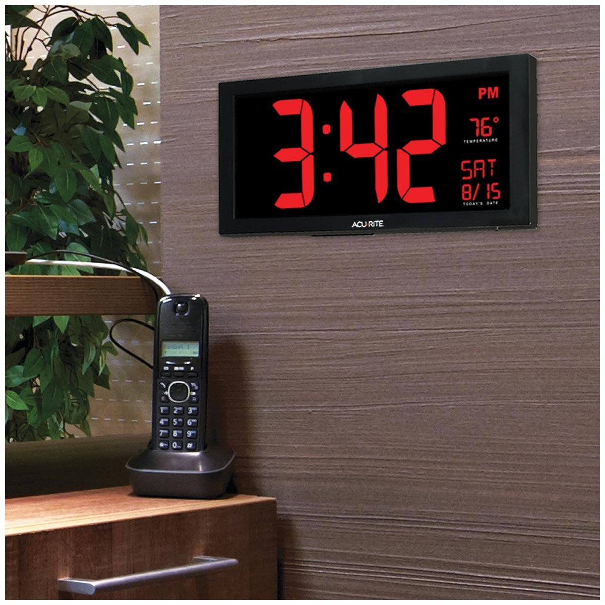 AcuRite Digital Clock With Indoor Temperature