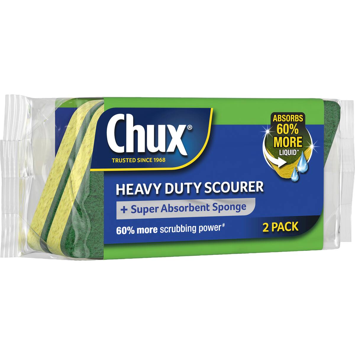 Chux Heavy Duty Scourer Sponge 2 Pack
