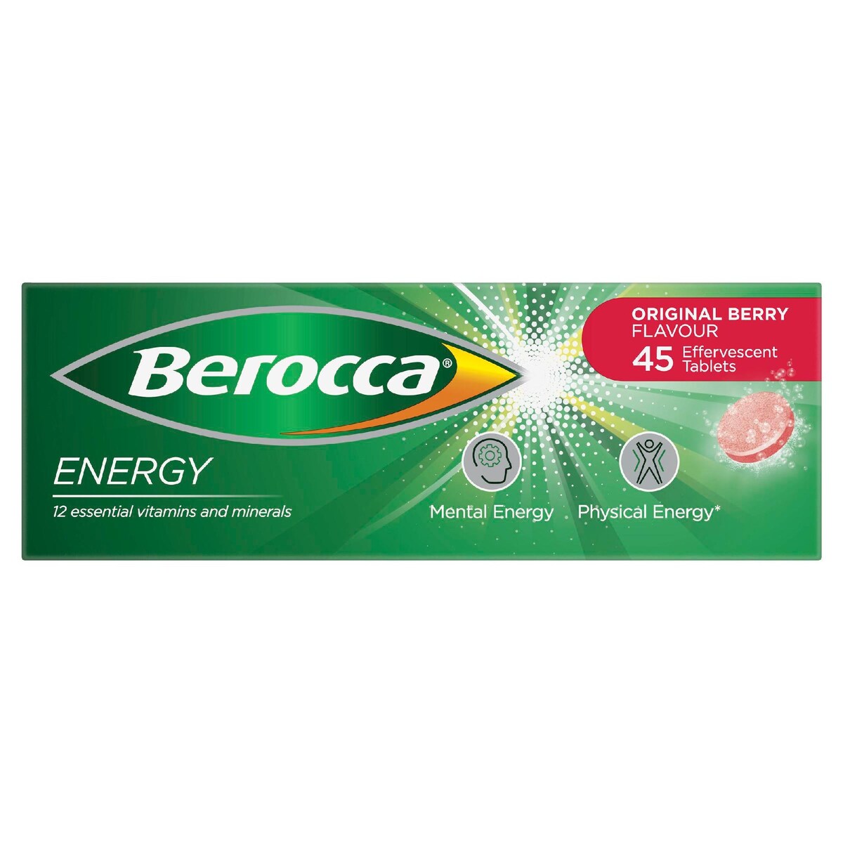 Berocca Vitamin B & C Original Berry Flavour Energy 45 pack