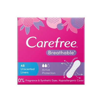 Carefree Breathable Unscented Liners - 48 pack