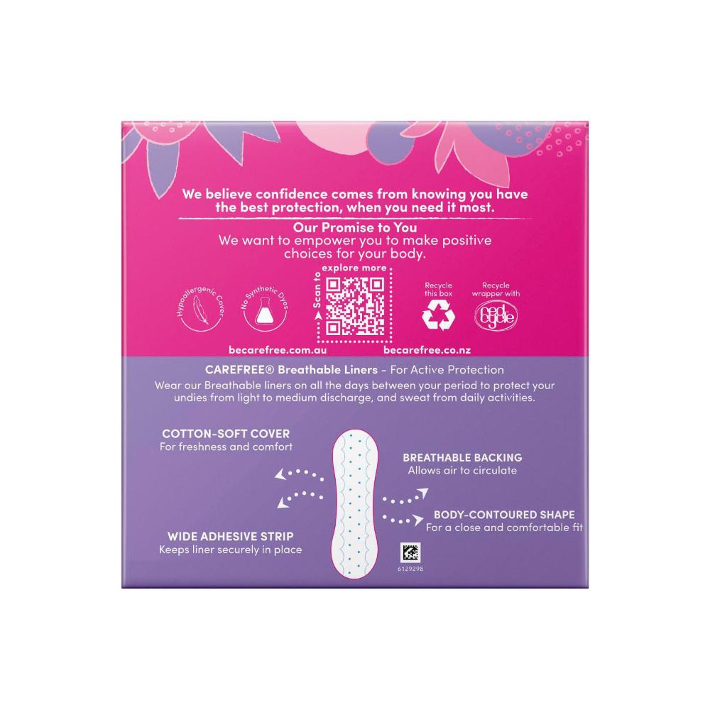 Carefree Breathable Unscented Liners - 48 pack