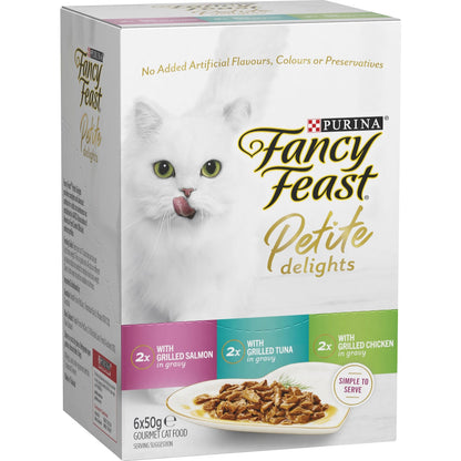Fancy Feast Petite Delights Salmon & Tuna Wet Cat Food 50g X 6 Pack