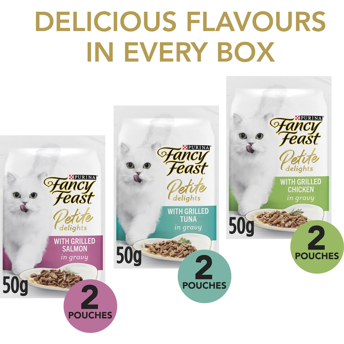 Fancy Feast Petite Delights Salmon & Tuna Wet Cat Food 50g X 6 Pack