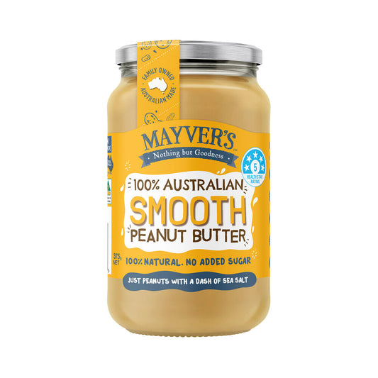 Mayver's Smooth Natural Peanut Butter - 375g