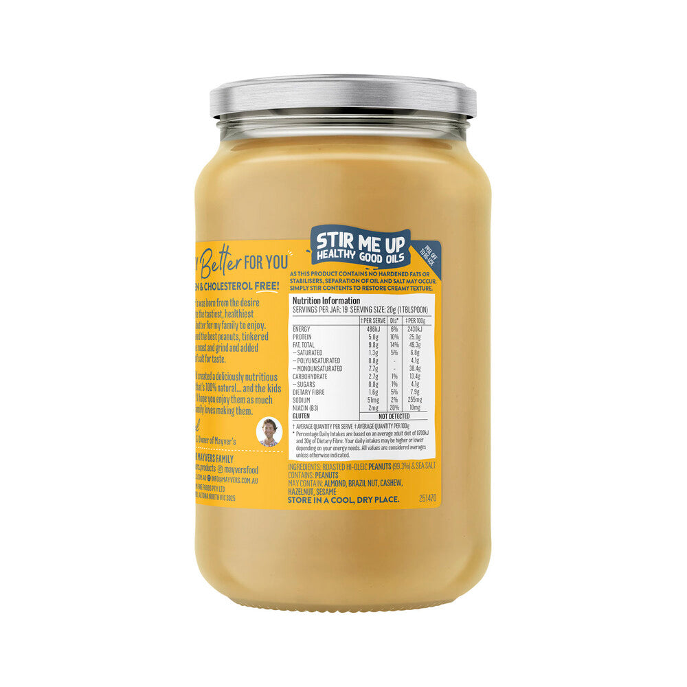 Mayver's Smooth Natural Peanut Butter - 375g