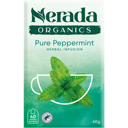 Nerada Organic Peppermint Tea Bags 40 Pack
