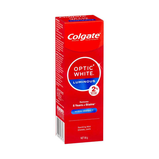 Colgate Optic White Luminous High Impact Teeth Whitening 2% Hydrogen Peroxide Toothpaste - 85g