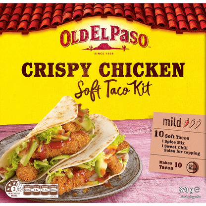 Old El Paso Taco Soft Crispy Chicken Dinner Kit Mexican Style 370g