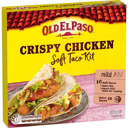 Old El Paso Taco Soft Crispy Chicken Dinner Kit Mexican Style 370g