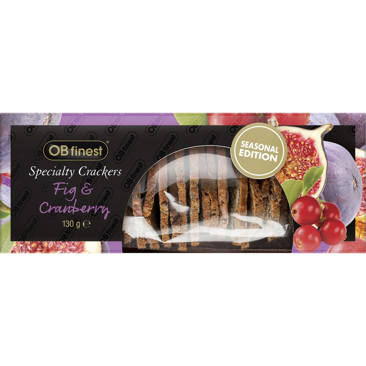 Ob Finest Crackers Fig & Cranberry 130g