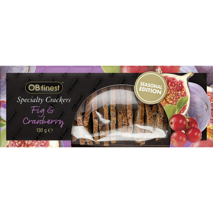 Ob Finest Crackers Fig & Cranberry 130g