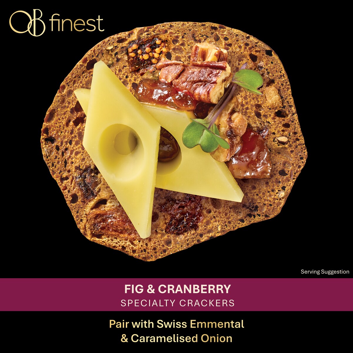 Ob Finest Crackers Fig & Cranberry 130g