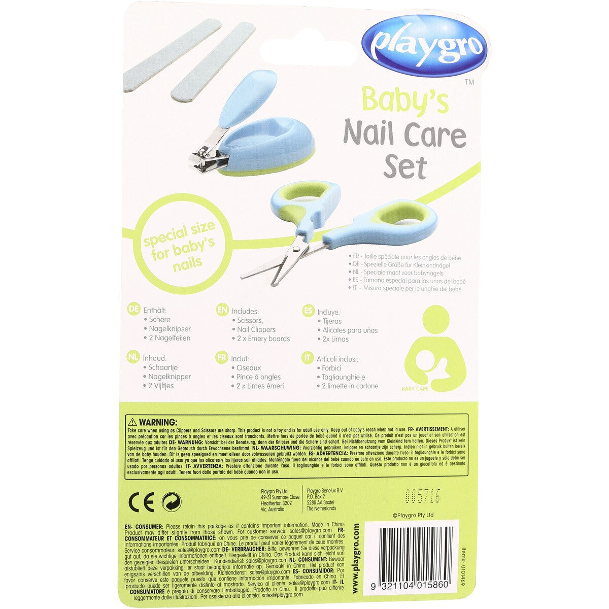 Playgro Grooming Nail Care Set Each