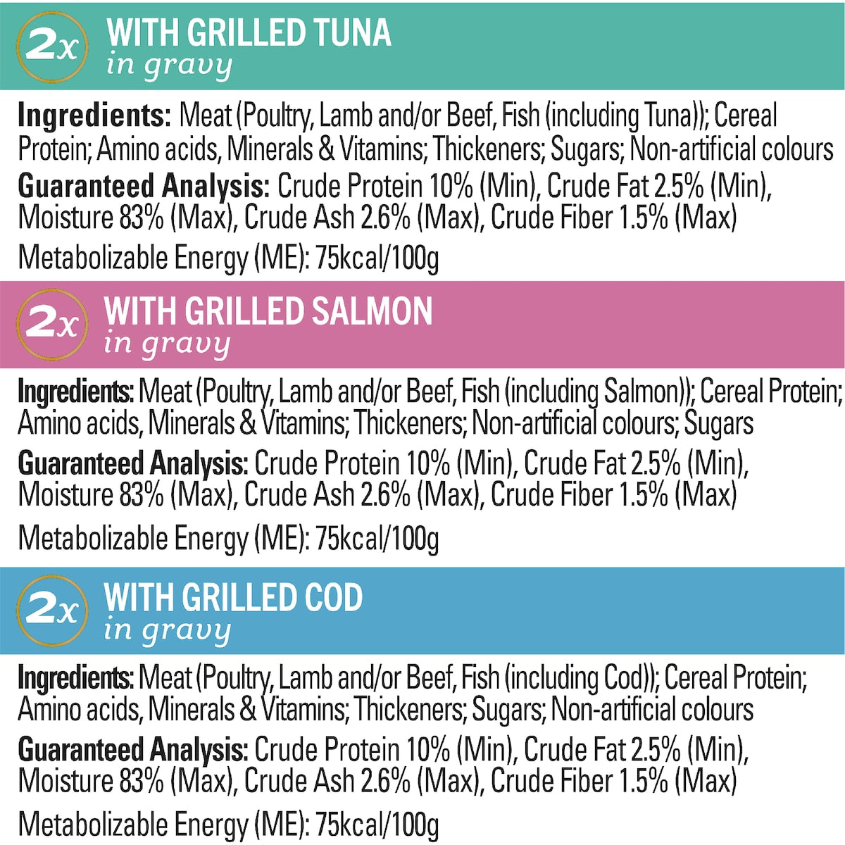 Fancy Feast Petite Delights Tuna & Cod Wet Cat Food 50g X 6 Pack