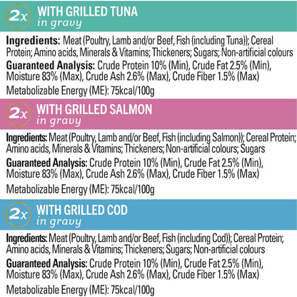 Fancy Feast Petite Delights Tuna & Cod Wet Cat Food 50g X 6 Pack