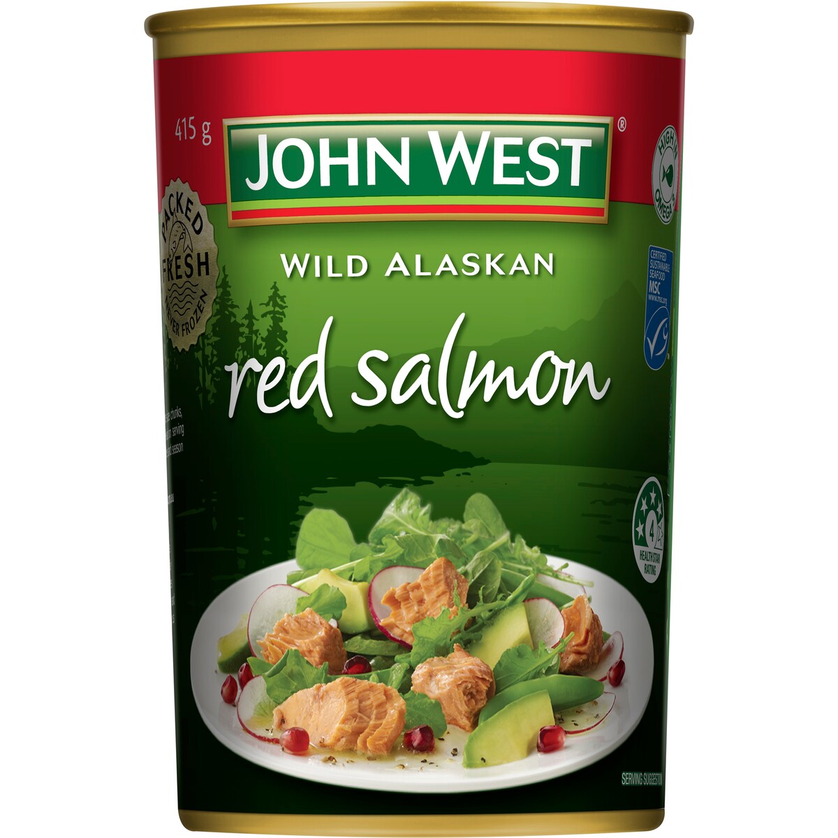 John West Fresh Packed Wild Alaskan Red Salmon 415g