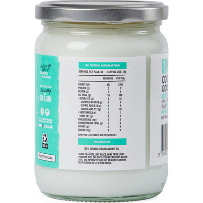 Raw C Organic Coconut Oil 500mL