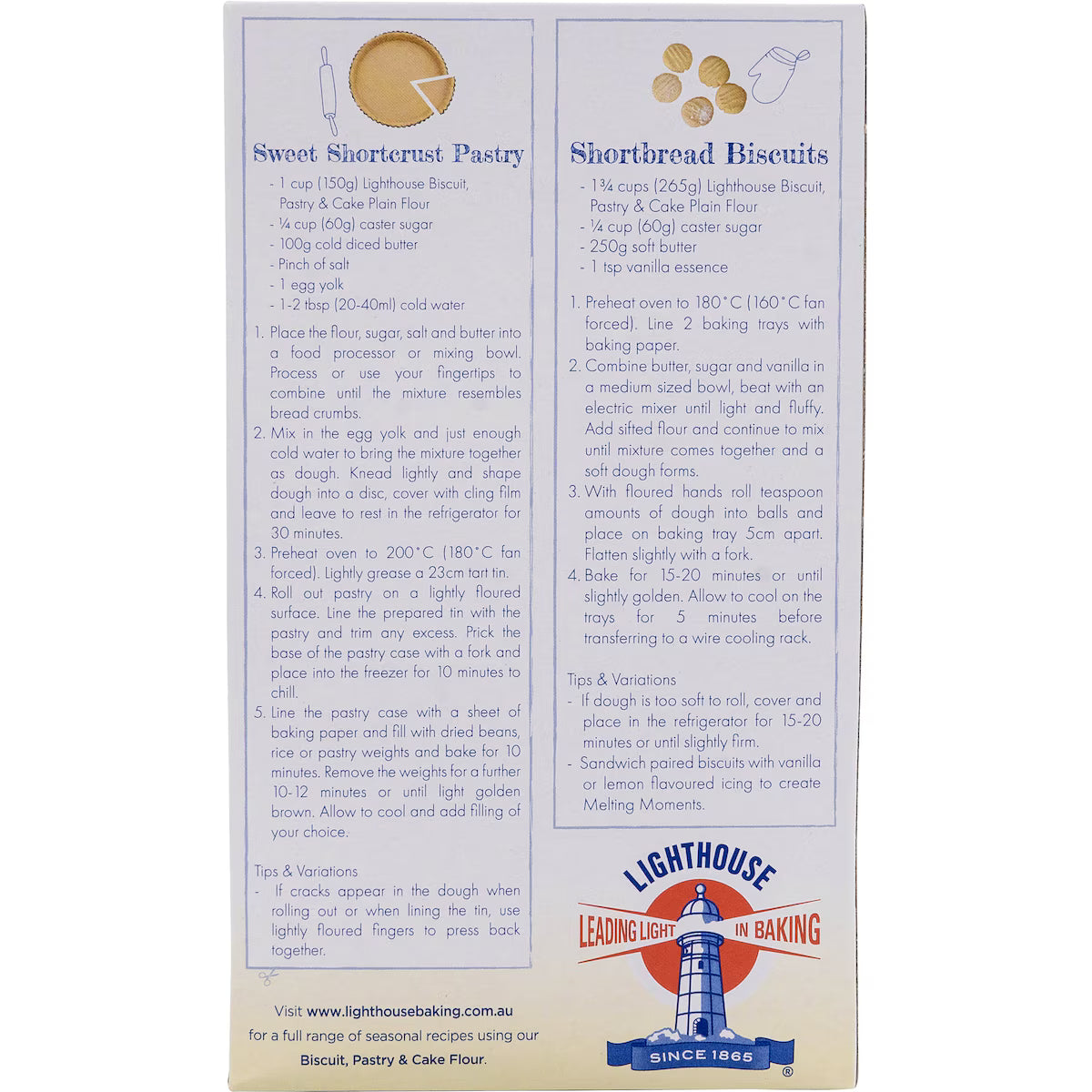 Lighthouse Biscuit, Pastry & Cake Plain Flour - 1kg
