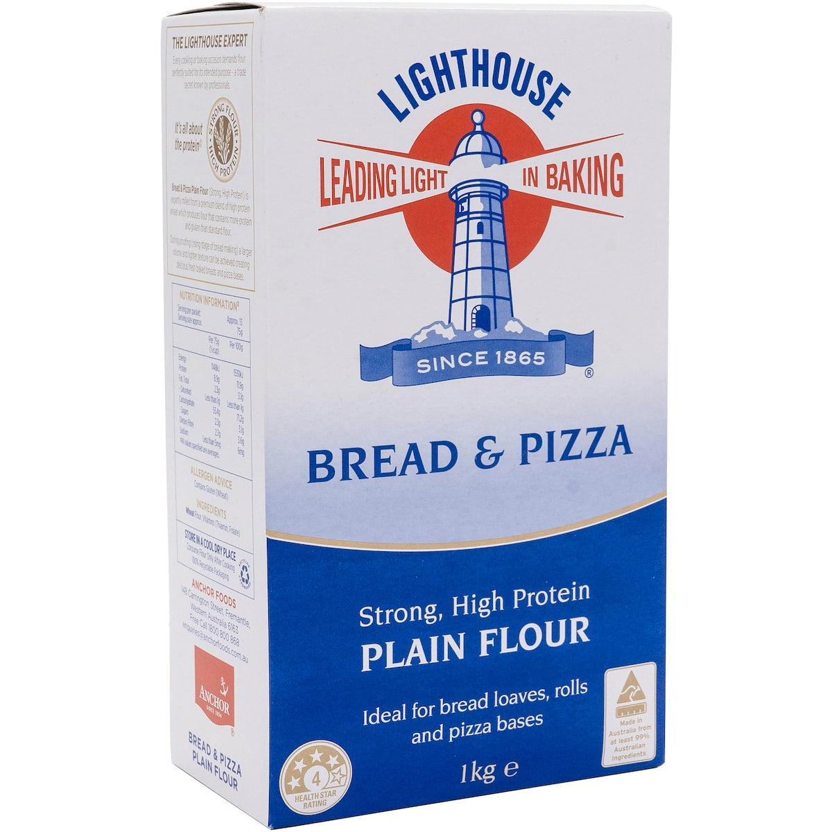 Lighthouse Bread And Pizza Plain Flour 1kg
