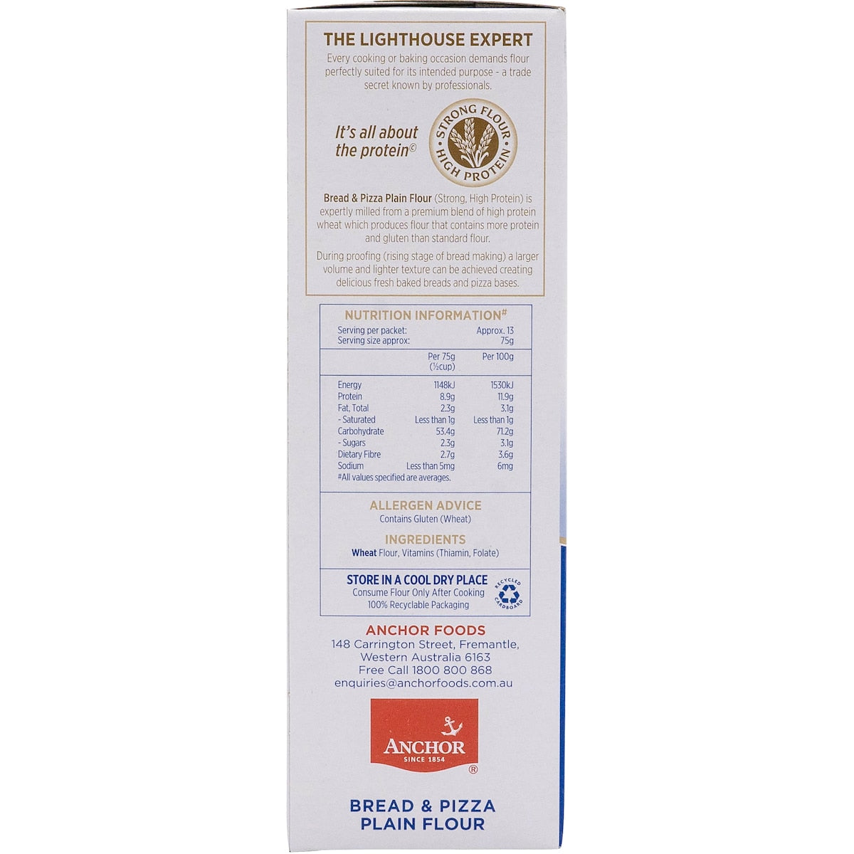 Lighthouse Bread & Pizza Plain Flour 1kg