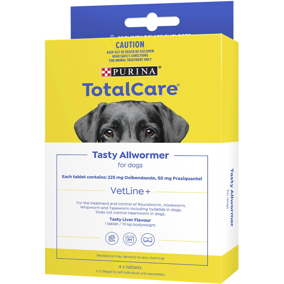 Total Care Allwormer For Dogs 4 Pack