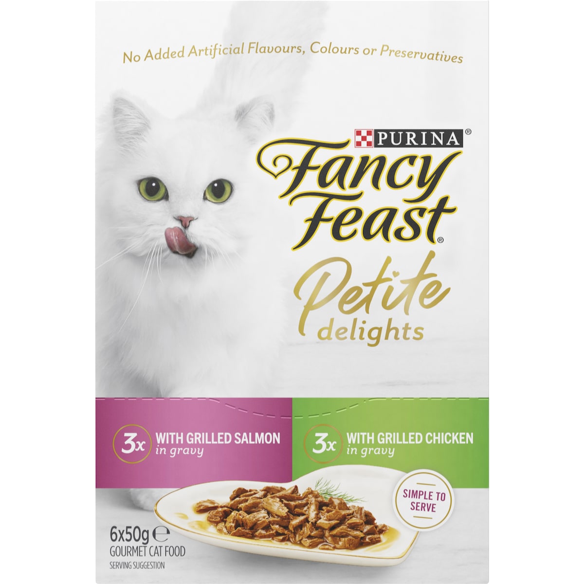 Fancy Feast Petite Delights Chicken & Salmon Wet Cat Food 50g X 6 Pack