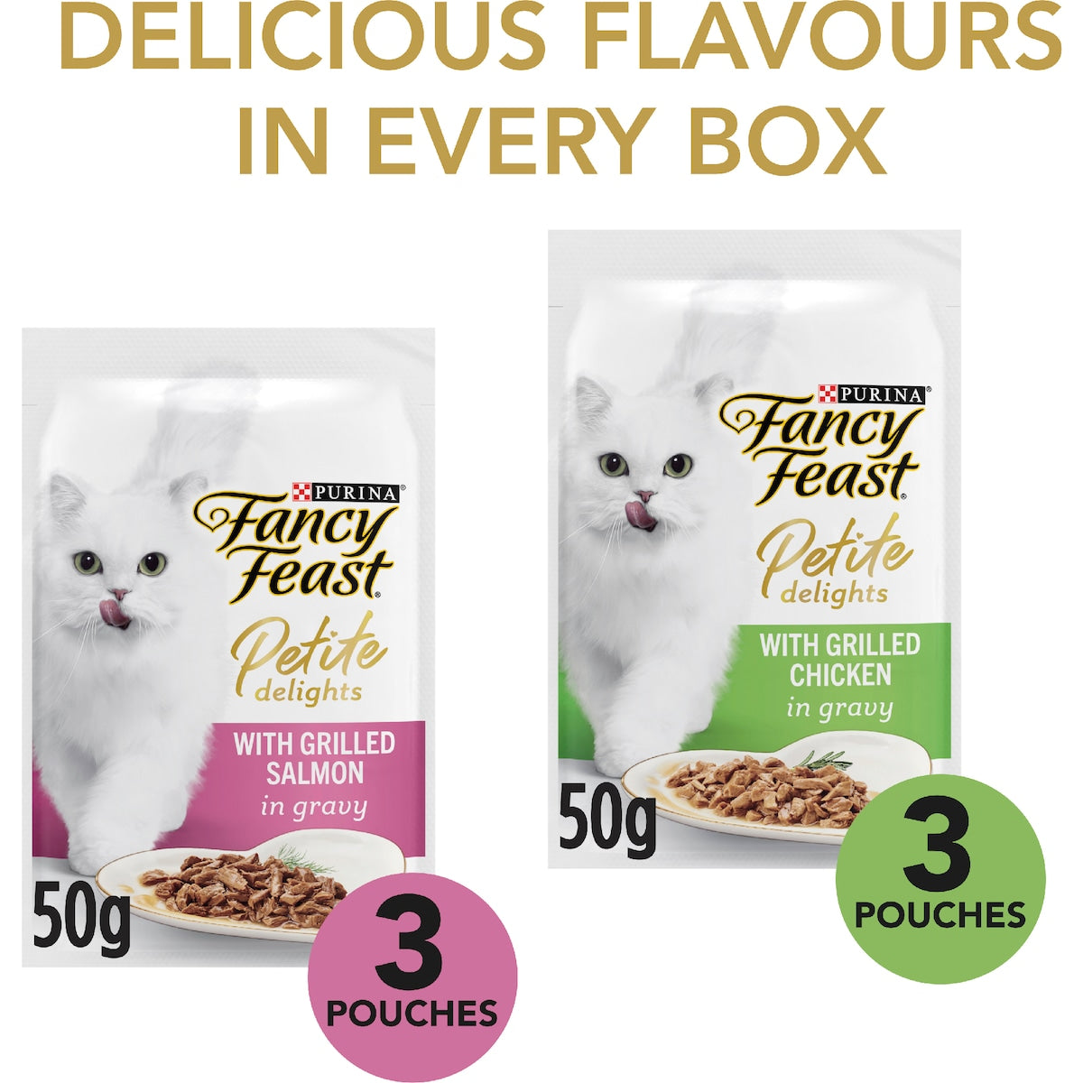 Fancy Feast Petite Delights Chicken & Salmon Wet Cat Food 50g X 6 Pack
